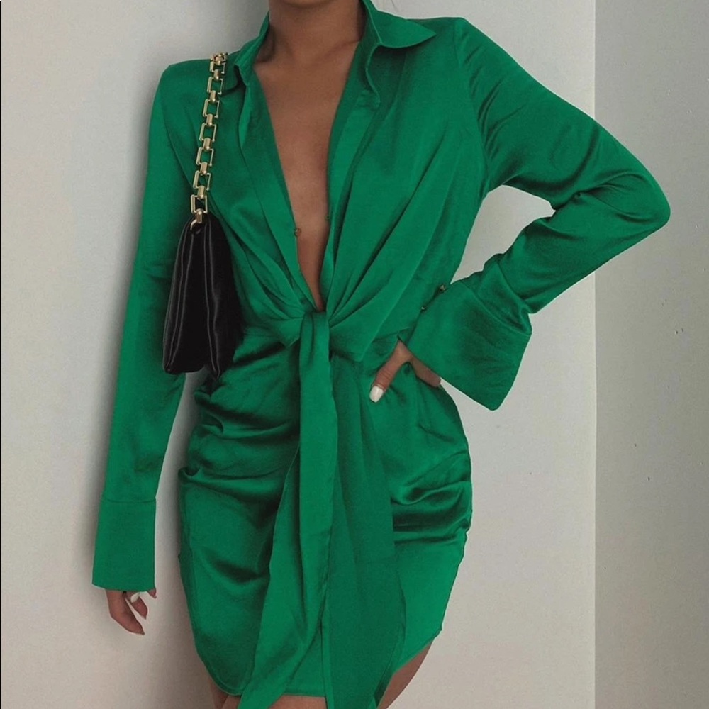 Runaway The Label Green shirt dress size XS. BNWT